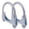 Atokrtact 2.5"Heavy Duty Exhaust U Clamps Saddle Style Muffler U-Bolt Clamp, Stainless Steel, Pack of 2 (65MM-Fit 2.5"OD Pipe) view 1