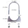 Atokrtact 2.5"Heavy Duty Exhaust U Clamps Saddle Style Muffler U-Bolt Clamp, Stainless Steel, Pack of 2 (65MM-Fit 2.5"OD Pipe) view 2