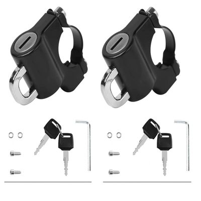 2 Pcs Motorcycle Helmet Lock.Bicycle Helmet Lock,Scooter Lock.Anti Pry Safety Lock.Waterproof and Rustproof Fixed Helmet Accessories for 22-28mm