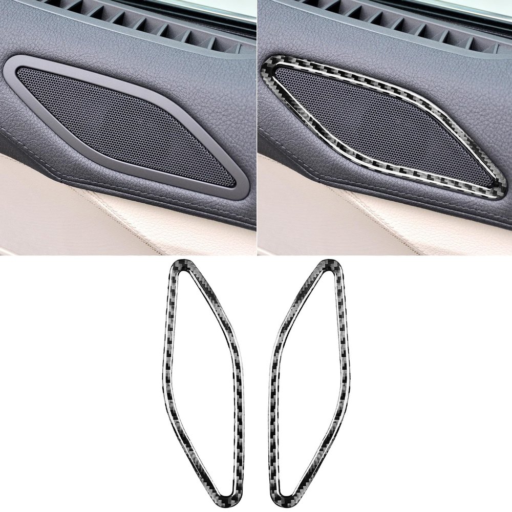 JKYUKU Real Carbon Fiber for BMW Accessories Inner Door Side Speaker Frame