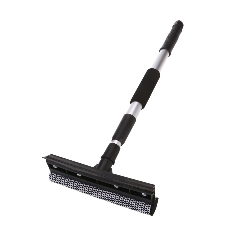 FRCOLOR Multifunctional Car Window Cleaning Squeegee Dual Heads Telescopic Handle and Detachable Sponge for Effortless Auto Glass Cleaning Rubber Edges for Scratch Finish