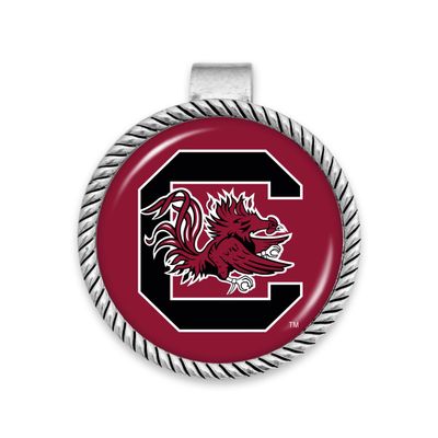 From the Heart South Carolina Gamecocks Circle Visor Clip Licensed Car Truck Vehicle Accessory USC, Silver