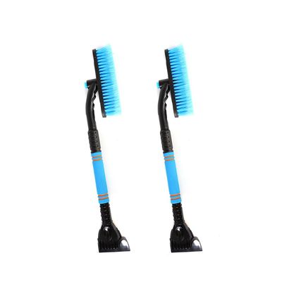 BudgetBundles US 2 Pack Extendable Car Ice Scraper Snow Brush Windshield Window Cleaning Kit (Blue 2 Pack)