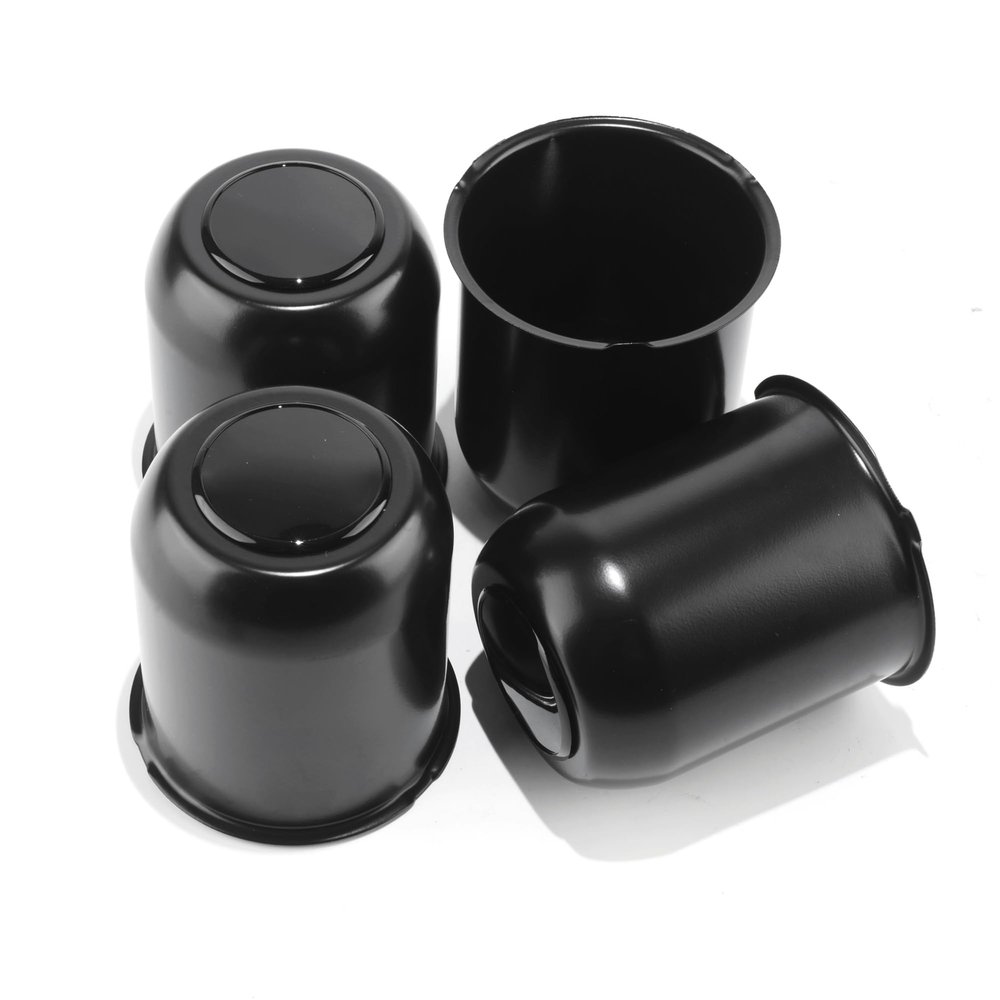 Rheedal 4Pcs 3.74" OD 4.33" H Trailer Wheel Center Caps with Removable Top