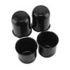 Rheedal 4Pcs 3.74" OD 4.33" H Trailer Wheel Center Caps with Removable Top view 2
