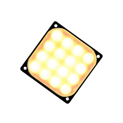 KACEPAR Emergency Strobe Lamps Amber Light, Clear Lens 16-LEDs 12V-24V Cars Trucks Universal Fit, Surface Mount Flashing Lights for Truck Car Vehicle Waterproof