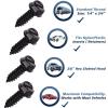 Black License Plate Screws Rust-Proof Finish 8 Pcs | Premium Eco-Friendly Srews for Front & Rear Plates, Lead-Free & Nickel-Free, Anti-Rattle Bolts for Domestic Vehicle view 3