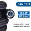 LokoCar 6AN PTFE Fuel Line Kit 10FT AN6 E85 Fuel Hose Fitting Kit Black view 2