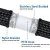 LokoCar 6AN PTFE Fuel Line Kit 10FT AN6 E85 Fuel Hose Fitting Kit Black view 3