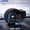 HUD OBD2 Speedometer with LED Lighting Turbo RPM Alarm Smart Gauge for Car Truck view 2