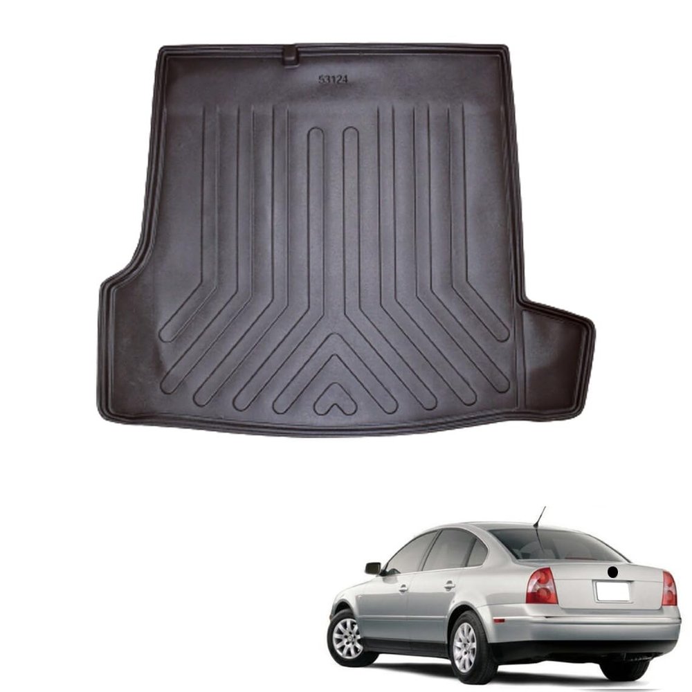 kc store For VW Volkswagen Passat B5 1996 1997 1998 1999 2000 2001 2002 2003 2004 2005 All Protection Cargo Liner Trunk Mat Fresh Design Heavy Duty Trimmable Trunk Liner, Black