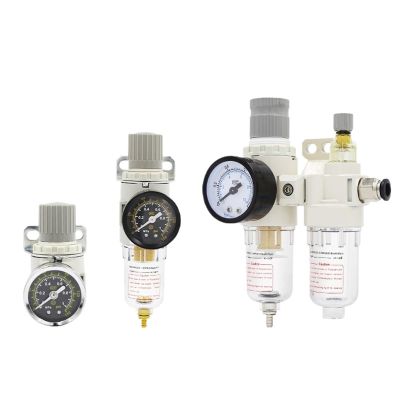 AR2000 oil and water separation air filter two parts AFR2000 air compressor air source processor pressure regulating valve (Color : AFR2000with2PC4-02-01)