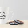 Car Cup Holder Coasters 2 Pack Boat & Cloud Printed Waterproof Insert Car Coasters Cup Holder Pad with A Finger Notch for Most Vehicles view 2