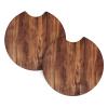 Car Cup Holder Coasters 2 Pack Brown Wood Grain Printed Waterproof Insert Car Coasters Cup Holder Pad with A Finger Notch for Most Vehicles view 1