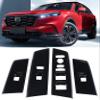 for 2023 2024 2025 2026 CRV Window Switch Protective Panel, Cool Sporty Window Control Protector Trims Molding for Honda CR-V LX, EX, EX-L, Sport Hybrid, Sport-L, Sport Touring- Gloss Black view 1