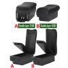FALMDCQ Compatible with Dacia Spring, Car Armrest Box Curved Center Console Panel Cushion Memory Foam Multi-function Card Slot Booster Pad,B3 Red line view 2