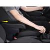 FALMDCQ Compatible with Dacia Spring, Car Armrest Box Curved Center Console Panel Cushion Memory Foam Multi-function Card Slot Booster Pad,B3 Red line view 4