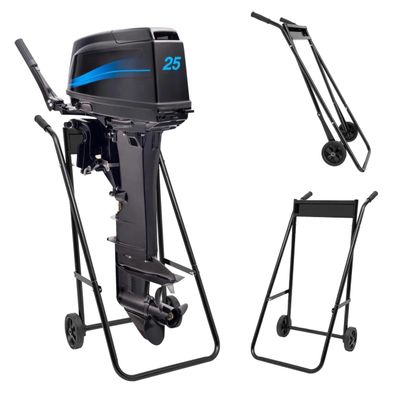 Outboard Boat Motor Cart, Heavy Duty Engine Carrier Transport Dolly, Portable Foldable Outboard Boat Motor Stand, for Long/Short Shaft Motor Motor Repair Maintenance Storage Transport