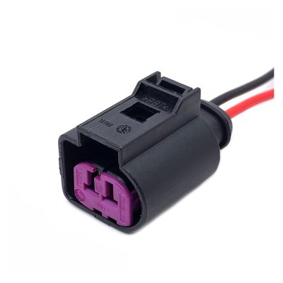 BUIEX 2Pin Car Engine Speaker Housing Sensor Plug Wire Harness Auto Waterproof Electronic Connector Compatible with Magotan Sagitar 1J0973772