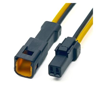 BUIEX 2 3 4 6 8 Pin JST Motorcycle Miniature Small Current Waterproof Connector Car Rearview Mirror Harness dark Special Compatible With Benz (Color : 2P Wire Harness, Size : 1 Pc with 15cm 20AWG)