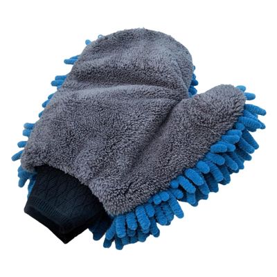 FRCOLOR Chenille Car Wash Mitt Quick Dusting Gloves for Car Truck Motorcycle Boat Rv Lint- Scratch- Strong Water Absorption Fits Adults