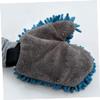 FRCOLOR Chenille Car Wash Mitt Quick Dusting Gloves for Car Truck Motorcycle Boat Rv Lint- Scratch- Strong Water Absorption Fits Adults view 2