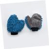 FRCOLOR Chenille Car Wash Mitt Quick Dusting Gloves for Car Truck Motorcycle Boat Rv Lint- Scratch- Strong Water Absorption Fits Adults view 4