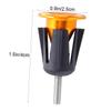KOMBIUDA 1pair Aluminum Alloy Bike Handlebar End Plugs Wrench Easy to Install Handlebar Caps for Road and Mountain Bikes Golden view 2