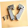 HEALLILY Alloy Electric Vehicle Foot Pegs Durable Footrest for Comfortable Riding Lightweight Design with Large Stepping Area for Long Distance Travel Silver view 2