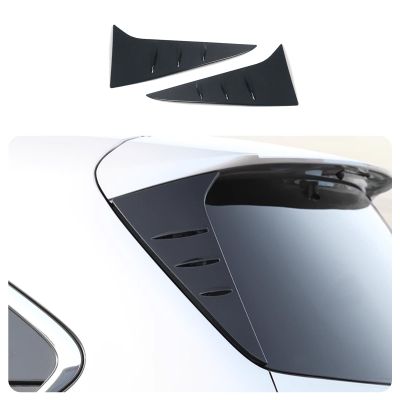 JIEOSDIN Car Accessories Rear Side Spoiler Wing Protective Sticker Cover Trim Compatible withToyota Sienna 2021 2022 2023 2024 2025 2026 (Glossy Black) 2PCS ABS