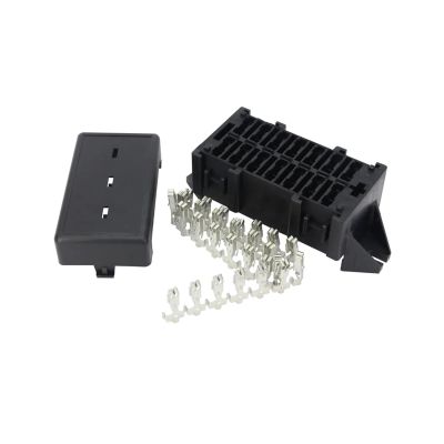 Tongkat Ruiting Store 14 Way Auto Fuse Box Assembly with Terminals Dustproof Fuse Box Fuse Box Mounting Fuse Box Car Part
