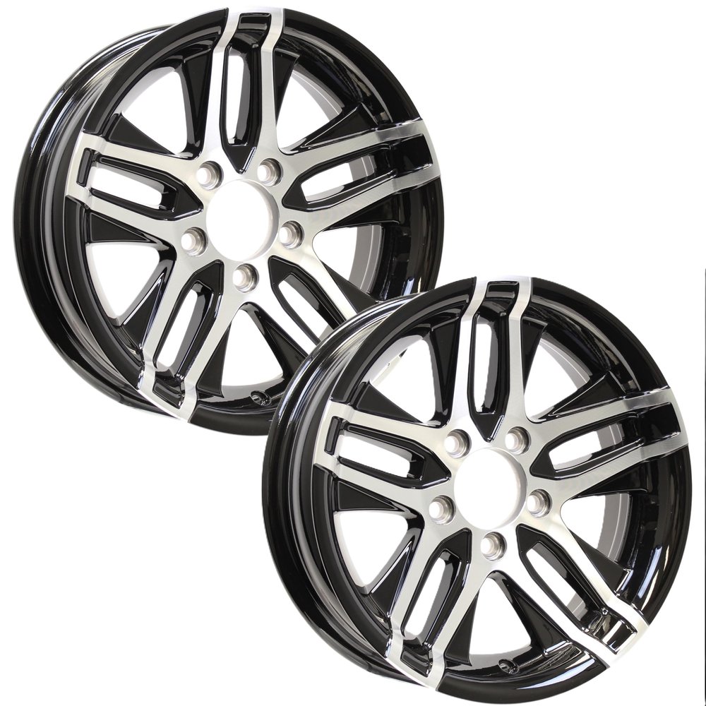 eCustomrim 2-Pack Aluminum Trailer Wheel 14X5.5 5 Lug Black Altitude