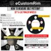 eCustomrim 2-Pack Aluminum Trailer Wheel 14X5.5 5 Lug Black Altitude view 2