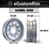 eCustomrim 2-Pack Aluminum Trailer Wheel 14X5.5 5 Lug Black Altitude view 3