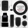 JINGSEN 21 Pcs Car Seat Covers Full Set for Women,Car Seat Covers for Car Floor Mats,3D Tyre Print with 5mm Composite Sponge Automotive Interior Universal Car Seat Cover,Accessories Full SUV(Black) view 2
