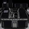 JINGSEN 21 Pcs Car Seat Covers Full Set for Women,Car Seat Covers for Car Floor Mats,3D Tyre Print with 5mm Composite Sponge Automotive Interior Universal Car Seat Cover,Accessories Full SUV(Black) view 3