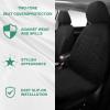 JINGSEN 21 Pcs Car Seat Covers Full Set for Women,Car Seat Covers for Car Floor Mats,3D Tyre Print with 5mm Composite Sponge Automotive Interior Universal Car Seat Cover,Accessories Full SUV(Black) view 4