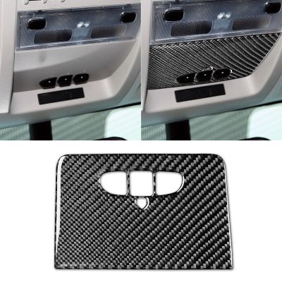 MotorCart Basics Real Carbon Fiber Compatible with Chevrolet Avalanche/Silverado LTZ/Sierra SLT 2007-2013 Car roof Lighting Control Panel Decals Sticker Decor Auto Interior Accessories Cover Trim Black
