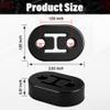 SINGARO Rubber Exhaust Hanger, Muffler Exhaust System, Heavy Insulator Support Bushing Installation, 2 Holes 0.47 Inch, High-Density Tailpipe Damping Hanger (2PCS Black) view 2