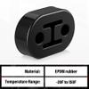 SINGARO Rubber Exhaust Hanger, Muffler Exhaust System, Heavy Insulator Support Bushing Installation, 2 Holes 0.47 Inch, High-Density Tailpipe Damping Hanger (2PCS Black) view 3