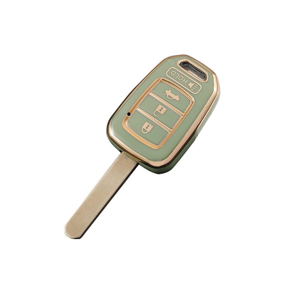 KACEPAR Key Fob Cover Key Fob Case Protection Shell, Key Fob Cover Case Remote Holder Skin, Compatible with Honda Accord Sports Accord LX Civic CR-V HR-V - Green