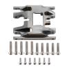 INJORA Brass Grey Skid Plate Transmission Mount CNC Upgrade for TRX4M 1/18 RC Crawler, 53g view 3