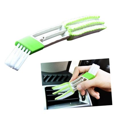 NOLITOY Car Air Conditioning Vent Cleaning Brush Auto Dust Brush 2-in-1 Mini Duster for Air Vents and Car
