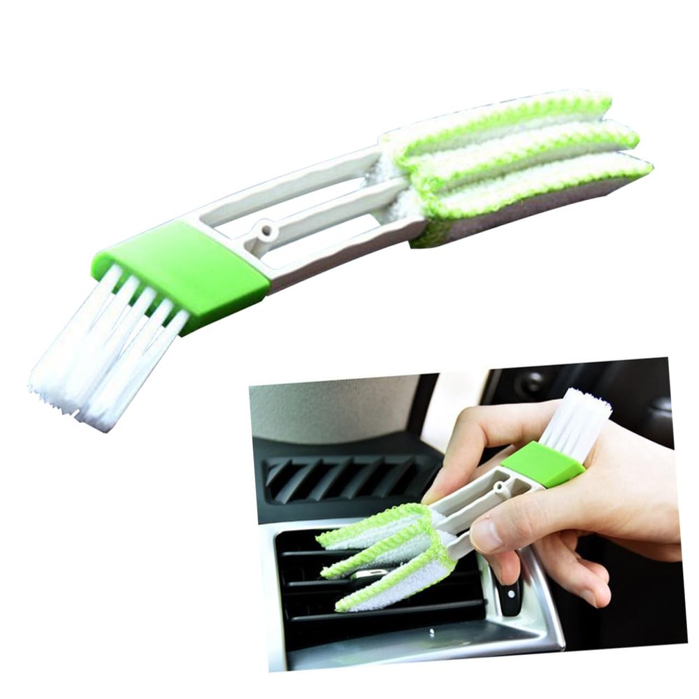 NOLITOY Car Air Conditioning Vent Cleaning Brush Auto Dust Brush 2-in-1 Mini Duster for Air Vents and Car