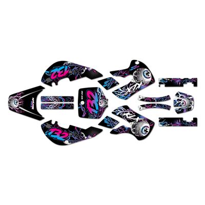 Kalair GFX Graphics Kit for Kawasaki KLX110 (2002-2009) CORE Series Cm 09 Mil - Dirt bike Custom Racing Graphics Decals Stickers Kit, no-plastics