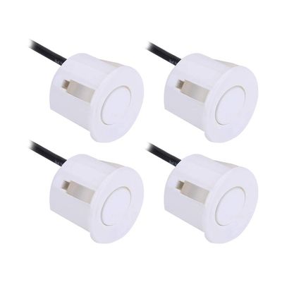 BTSEURY 4pcs Advanced Car Parking Assist Sensors,Probe Backup Assist Parts with Probe for Enhanced Reversing Aid Object Detection (White)
