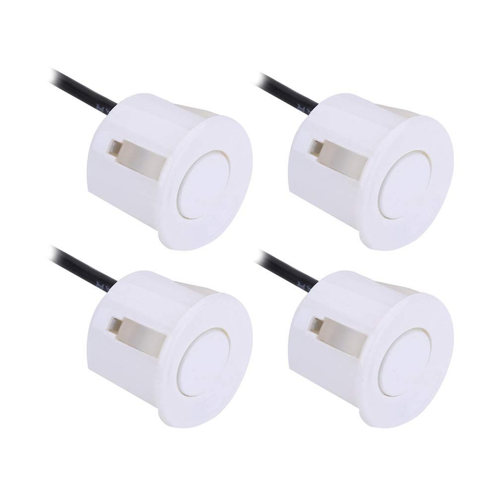 BTSEURY 4pcs Advanced Car Parking Assist Sensors,Probe Backup Assist Parts with Probe for Enhanced Reversing Aid Object Detection (White)