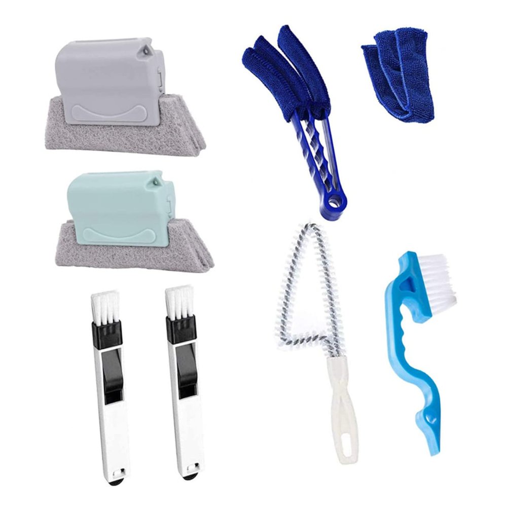 Didiseaon 8pcs Multi-Functional Cleaning Brush for Air Conditioners Blinds and Portable Dust Removal Tools for Corners Grooves and Hard Reach Areas