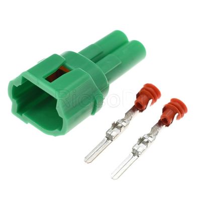 Tongkat Ruiting Store 1-20Kits Green 2Way Automotive Tail Light Socket Fog Lamp Female Male Connector Plug Fit Compatible to/Y;TA BYD Car DJQ7022-2.3-11 6180-2591 (Color : Male Set, Size : 1Set)