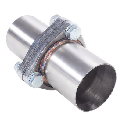 Simnliras 3 Bolts Exhaust Flange Repair Kit, 63.5mm/2.5 Inch ID to 2.5 Inch OD 3 Bolts Stainless Steel Quick Fix Exhaust Flange Pipe with Gasket/Bolt & Hardware Universal Fitment